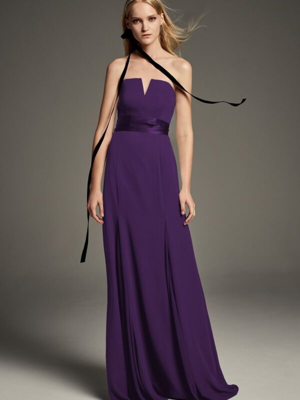 V-Wire Crepe Mermaid Bridesmaid Dress VW360453