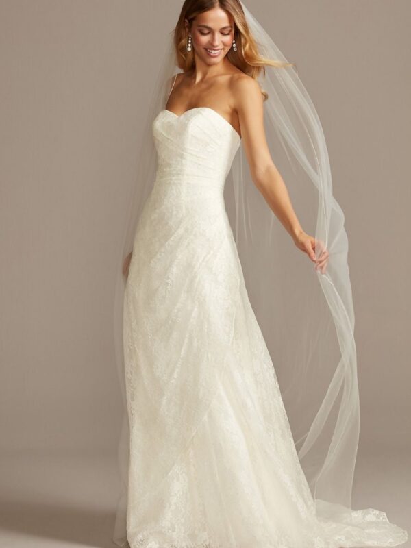 Allover Lace A-Line Strapless Wedding Dress Collection WG3805
